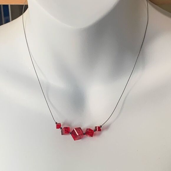 Jewelry - Red Glass Prism Necklace